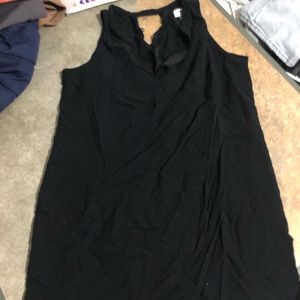 This is a straight black dress, it’s a tank top with a bit of a v/u neck.